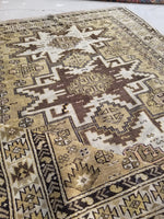 3'10 x 4'7 Antique Caucasian Rug - Blue Parakeet Rugs