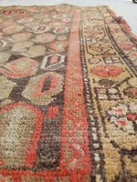 2'3 x 3'2 antique Kurdish rug - Blue Parakeet Rugs