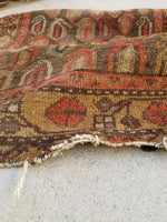2'3 x 3'2 antique Kurdish rug - Blue Parakeet Rugs