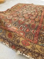 2'3 x 3'2 antique Kurdish rug - Blue Parakeet Rugs