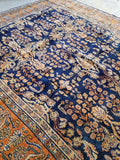 8'8 x 11'6 Antique Persian Mahal Rug - Blue Parakeet Rugs