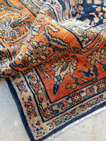 8'8 x 11'6 Antique Persian Mahal Rug - Blue Parakeet Rugs