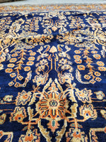 8'8 x 11'6 Antique Persian Mahal Rug - Blue Parakeet Rugs
