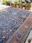 10'5 x 13'4 Midnight Blue Antique Mahal - Blue Parakeet Rugs