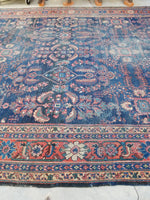 10'5 x 13'4 Midnight Blue Antique Mahal - Blue Parakeet Rugs