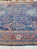 10'5 x 13'4 Midnight Blue Antique Mahal - Blue Parakeet Rugs