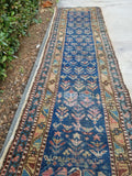 2'2 x 8'9 Northwest Persian antique blue runner (#423) - Blue Parakeet Rugs