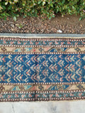 2'2 x 8'9 Northwest Persian antique blue runner (#423) - Blue Parakeet Rugs