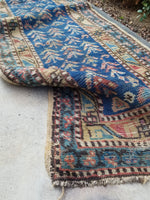 2'2 x 8'9 Northwest Persian antique blue runner (#423) - Blue Parakeet Rugs