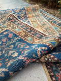 2'2 x 8'9 Northwest Persian antique blue runner (#423) - Blue Parakeet Rugs