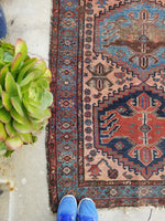 3’7 x 5’11 Antique Persian Malayer - Blue Parakeet Rugs