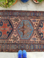 3’7 x 5’11 Antique Persian Malayer - Blue Parakeet Rugs