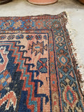 3’7 x 5’11 Antique Persian Malayer - Blue Parakeet Rugs