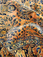 8’3 x 11’4 antique Persian Lilihan - Blue Parakeet Rugs