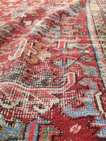 7'10 x 10'6 Antique Heriz Rug - Blue Parakeet Rugs