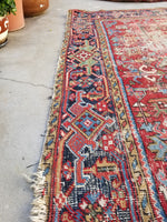 7'10 x 10'6 Antique Heriz Rug - Blue Parakeet Rugs