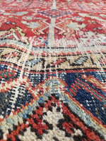 7'10 x 10'6 Antique Heriz Rug - Blue Parakeet Rugs