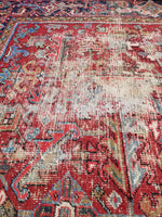 7'10 x 10'6 Antique Heriz Rug - Blue Parakeet Rugs