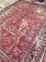 7'10 x 10'6 Antique Heriz Rug - Blue Parakeet Rugs