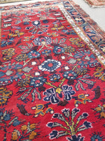 3'6 x 6' Antique Persian Hamadan Rug #466 - Blue Parakeet Rugs