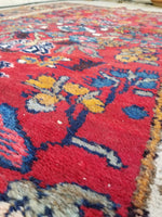 3'6 x 6' Antique Persian Hamadan Rug #466 - Blue Parakeet Rugs