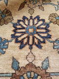 4'2 x 5'11 Ivory/Sand antique Persian Malayer - Blue Parakeet Rugs