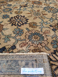 4'2 x 5'11 Ivory/Sand antique Persian Malayer - Blue Parakeet Rugs