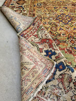 4'2 x 6'6 Antique Persian Sultanabad Mahal - Blue Parakeet Rugs