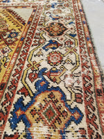 4'2 x 6'6 Antique Persian Sultanabad Mahal - Blue Parakeet Rugs