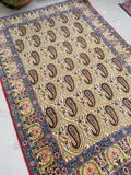 4'7 x 6'8 Vintage 1940s rug with paisleys #1949 - Blue Parakeet Rugs