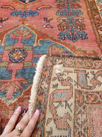 3'4 x 6'2 Antique Persian Malayer - Blue Parakeet Rugs
