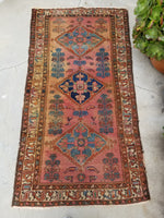 3'4 x 6'2 Antique Persian Malayer - Blue Parakeet Rugs