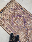 3'2 x 9'2 Ivory n Lavendar NW Persian Runner - Blue Parakeet Rugs