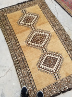 3'4 x 5'7 Vintage Persian Shiraz rug - Blue Parakeet Rugs
