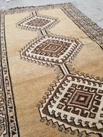 3'4 x 5'7 Vintage Persian Shiraz rug - Blue Parakeet Rugs