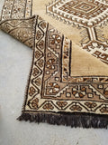3'4 x 5'7 Vintage Persian Shiraz rug - Blue Parakeet Rugs