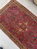2'2 x 3'10 antique Persian Sarouk rug #478 - Blue Parakeet Rugs