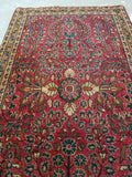 2'2 x 3'10 antique Persian Sarouk rug #478 - Blue Parakeet Rugs