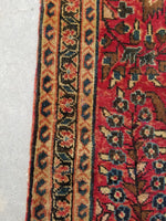 2'2 x 3'10 antique Persian Sarouk rug #478 - Blue Parakeet Rugs
