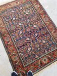 3'6 x 5'2 antique Kurdish Rug (#480) - Blue Parakeet Rugs
