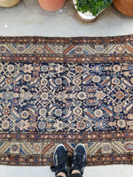 3'8 x 6'5 Antique Persisan Malayer rug - Blue Parakeet Rugs