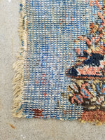 8'6 x 10'1 Antique love worn Mahal - Blue Parakeet Rugs