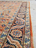 8'6 x 10'1 Antique love worn Mahal - Blue Parakeet Rugs
