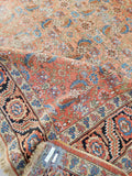 8'6 x 10'1 Antique love worn Mahal - Blue Parakeet Rugs