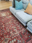 7'10 x 10'6 Antique Heriz Rug - Blue Parakeet Rugs