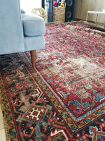 7'10 x 10'6 Antique Heriz Rug - Blue Parakeet Rugs