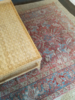 6' x 8'2 vintage Persian Heriz - Blue Parakeet Rugs