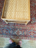 6' x 8'2 vintage Persian Heriz - Blue Parakeet Rugs