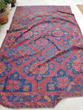6'10 x 12'1 Antique Sumac #562T / Soumak Flatweave Rug / Large Caucasian Rug / Soumak / Soumack - Blue Parakeet Rugs