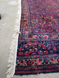 11' x 12'8 antique Persian Mahal - Blue Parakeet Rugs